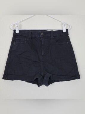 American Eagle Outfitters Black High-Rise Jean Shorts Size 10 Curvy